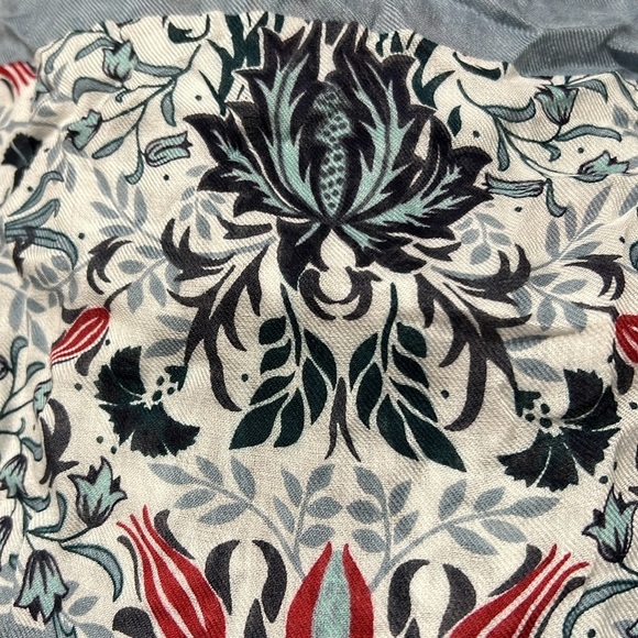 Loft Festival Floral and Blue Lightweight Scarf - Picture 7 of 8